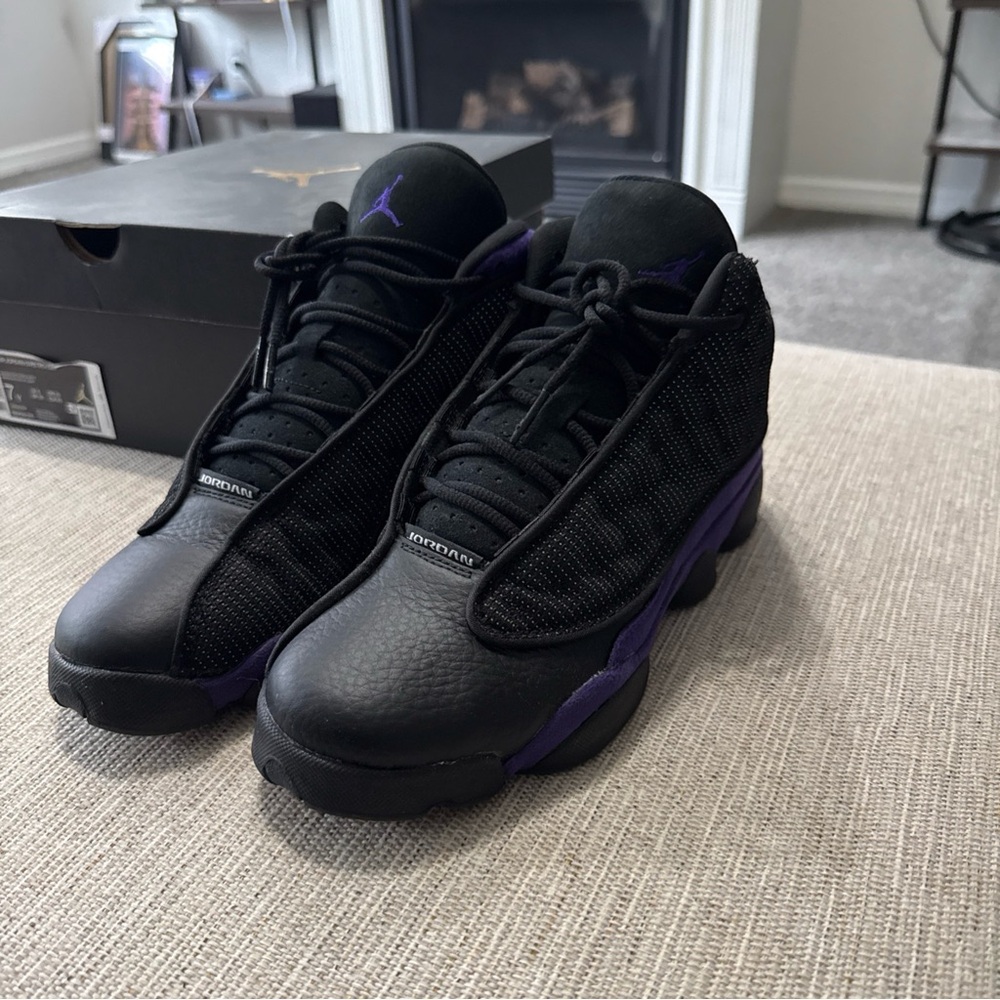 Nike Air Jordan 13 Retro Court Purple Black 884129-015 Youth Shoes Size 7Y